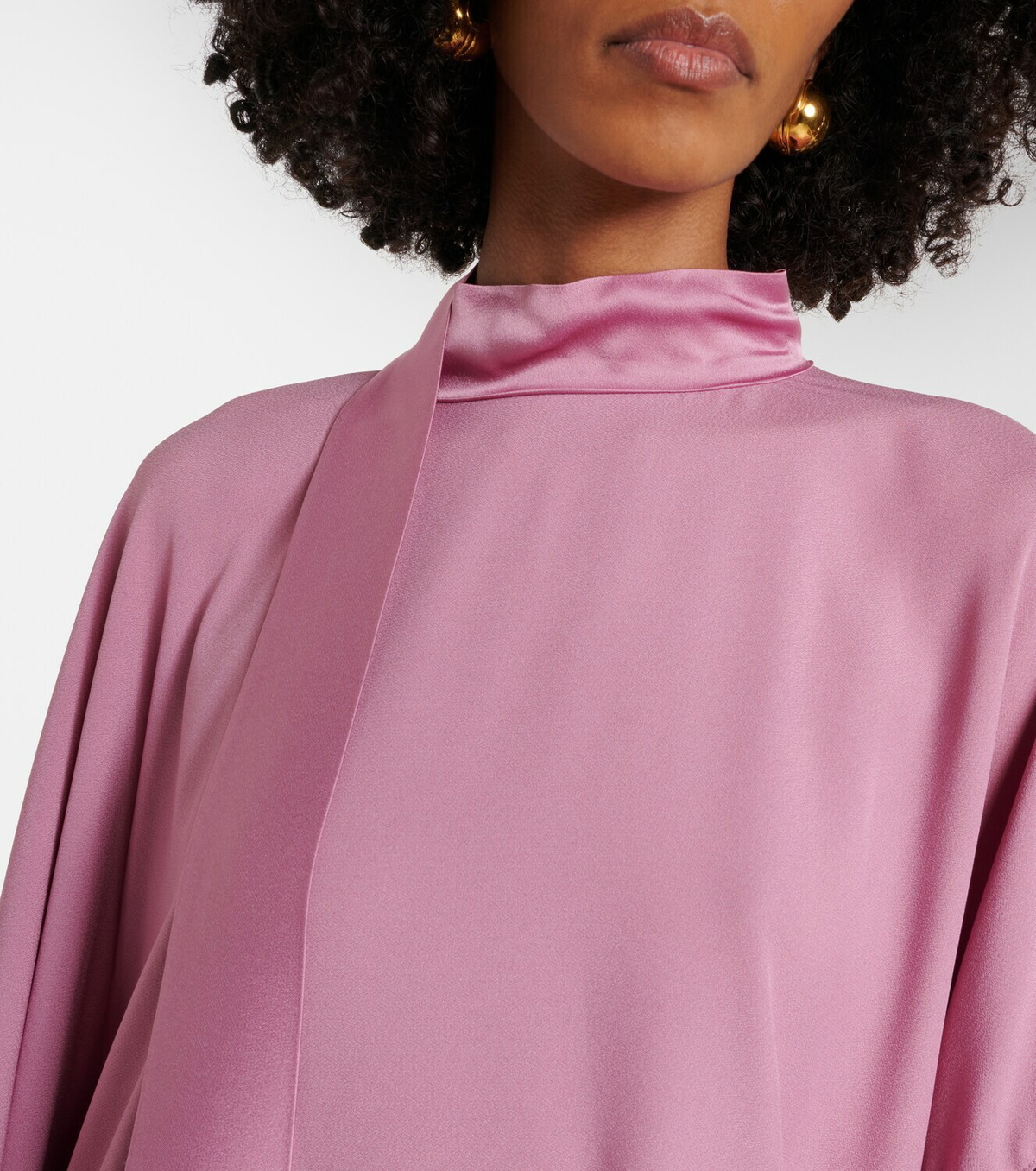 Taller Marmo Asymmetric fringed satin kaftan