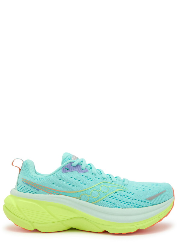 Photo: Saucony Hurricane 25 Mesh-knit Sneakers Aqua