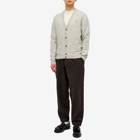 Maison Kitsuné Men's Baby Fox Patch Regular Cardigan in Light Grey Melange