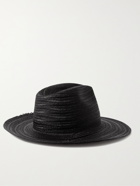 SAINT LAURENT - Straw Fedora Hat - Black