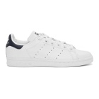 adidas Originals White and Navy Stan Smith Sneakers