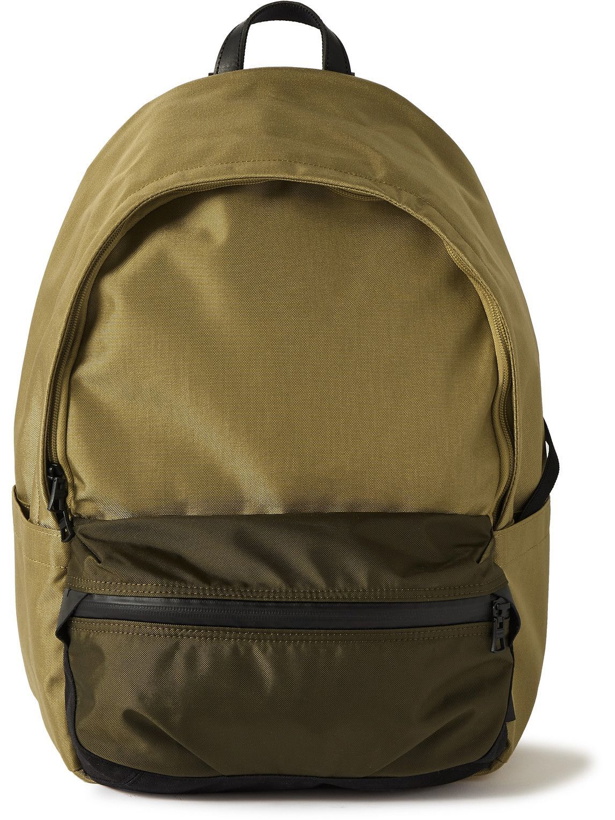 Photo: Master-Piece - Colour-Block Leather-Trimmed CORDURA Backpack