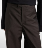 Gucci Pinstripe wool and mohair wide-leg pants