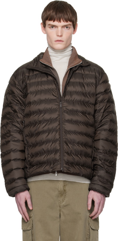 Photo: Canada Goose Brown 'Tonal Label' Stratus Down Jacket
