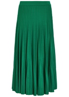 Simkhai Margoux Ribbed Stretch-knit Midi Skirt Green
