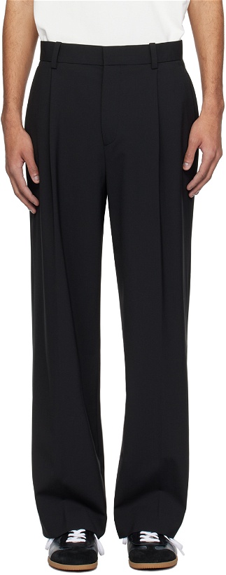 Photo: Solid Homme Black One Tuck Trousers