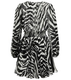 Dolce&Gabbana - Zebra-print silk chiffon minidress