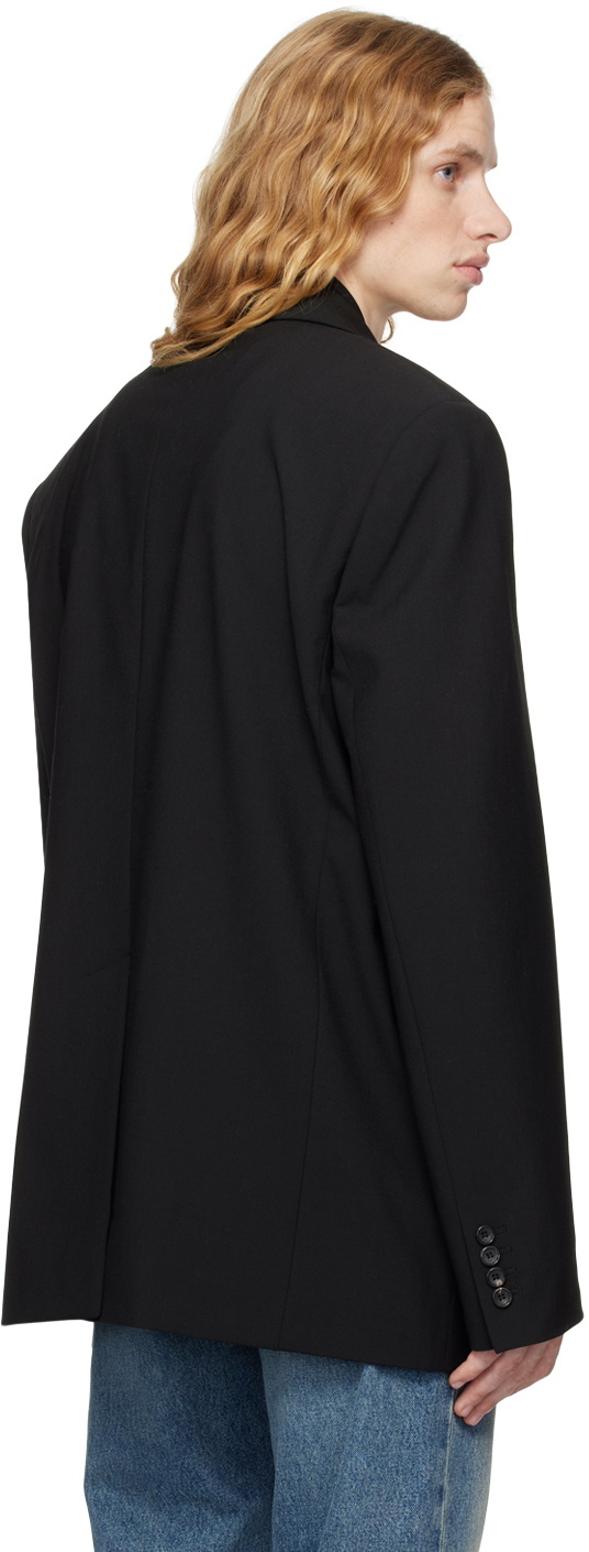Y/Project Black Draped Lapel Blazer