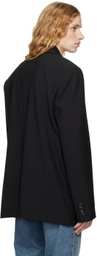 Y/Project Black Draped Lapel Blazer