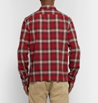 RRL - Camp-Collar Checked Brushed-Cotton Shirt - Men - Red