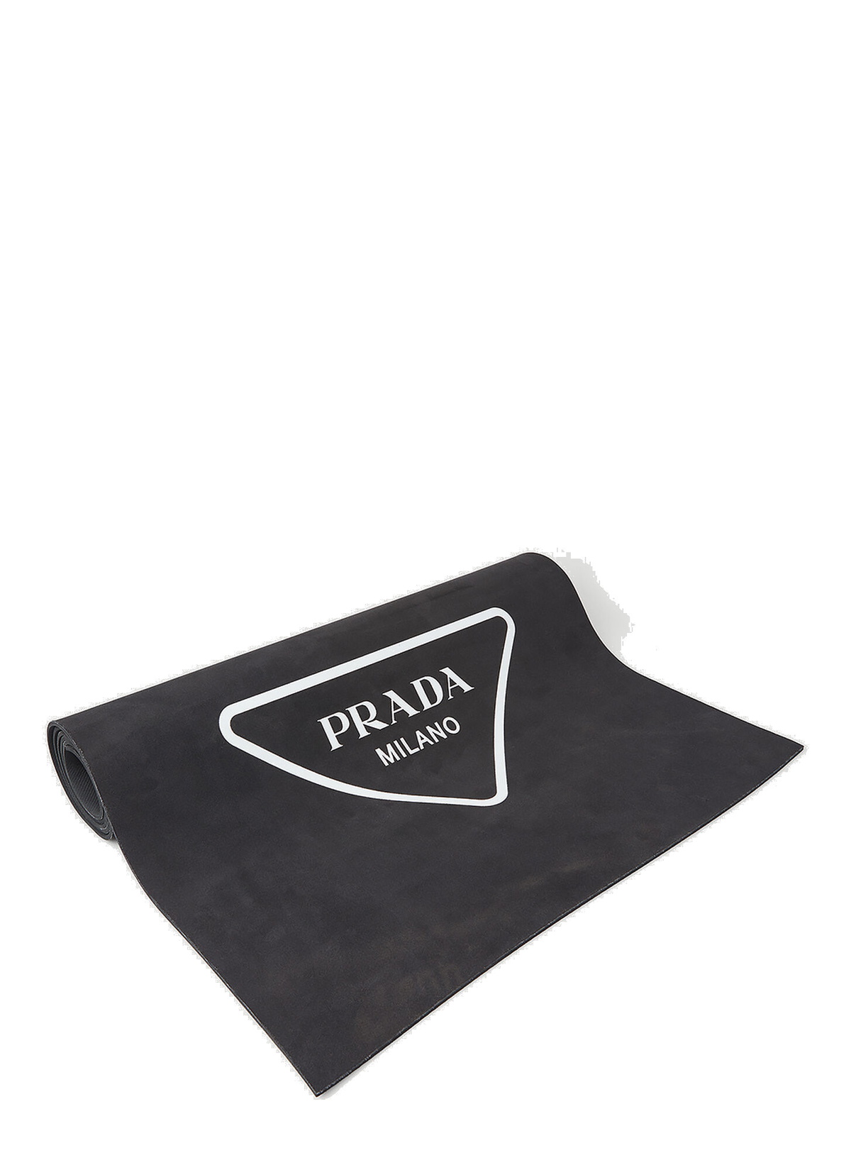 Logo Exercise Mat in Black - Prada