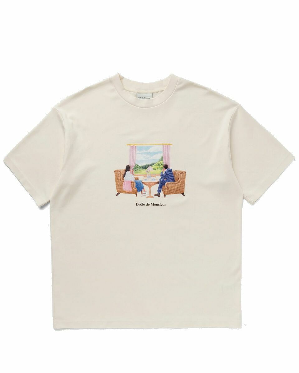 Photo: Drôle De Monsieur Le Tee Voyage Beige - Mens - Shortsleeves