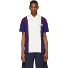 Gucci White and Blue GG Patch Polo