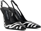 Dolce & Gabbana Black & White Lollo Zebra Heels