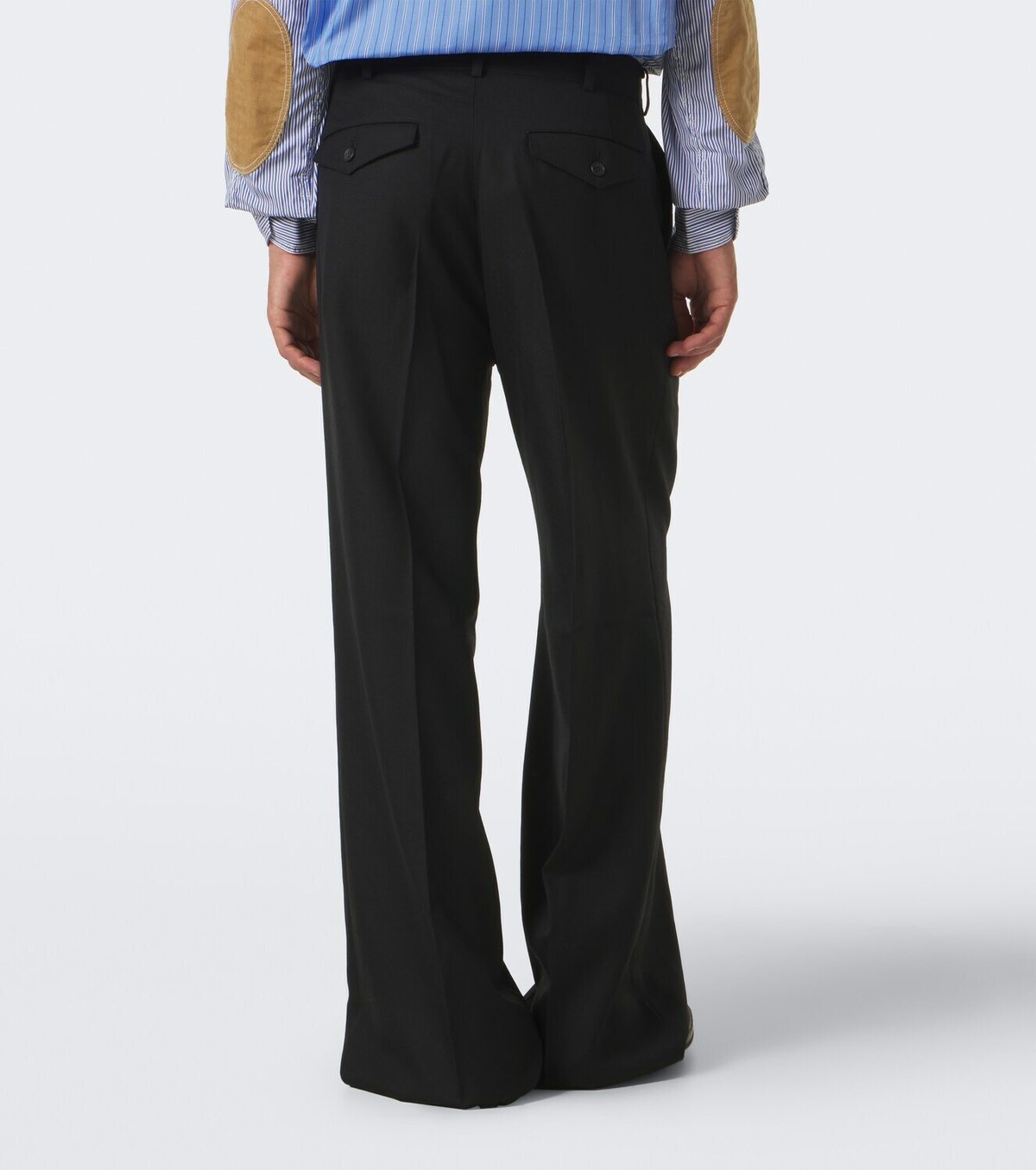 Junya Watanabe Pleated wool twill wide-leg pants