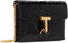 TOM FORD Black Shiny Stamped Crocodile Monarch Mini Bag