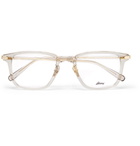 Brioni - Square-Frame Acetate and Gold-Tone Optical Glasses - Brown