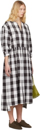 Toogood White & Brown 'The Cook' Midi Dress