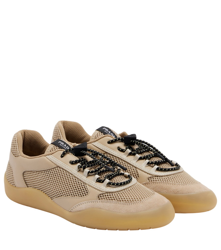 Photo: Prada Speedrock leather-trimmed sneakers