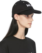 Marc Jacobs Black 'The Cap' Embroidered Logo Cap