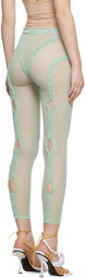 BARRAGÁN Green Moni Sheer Holey Leggings