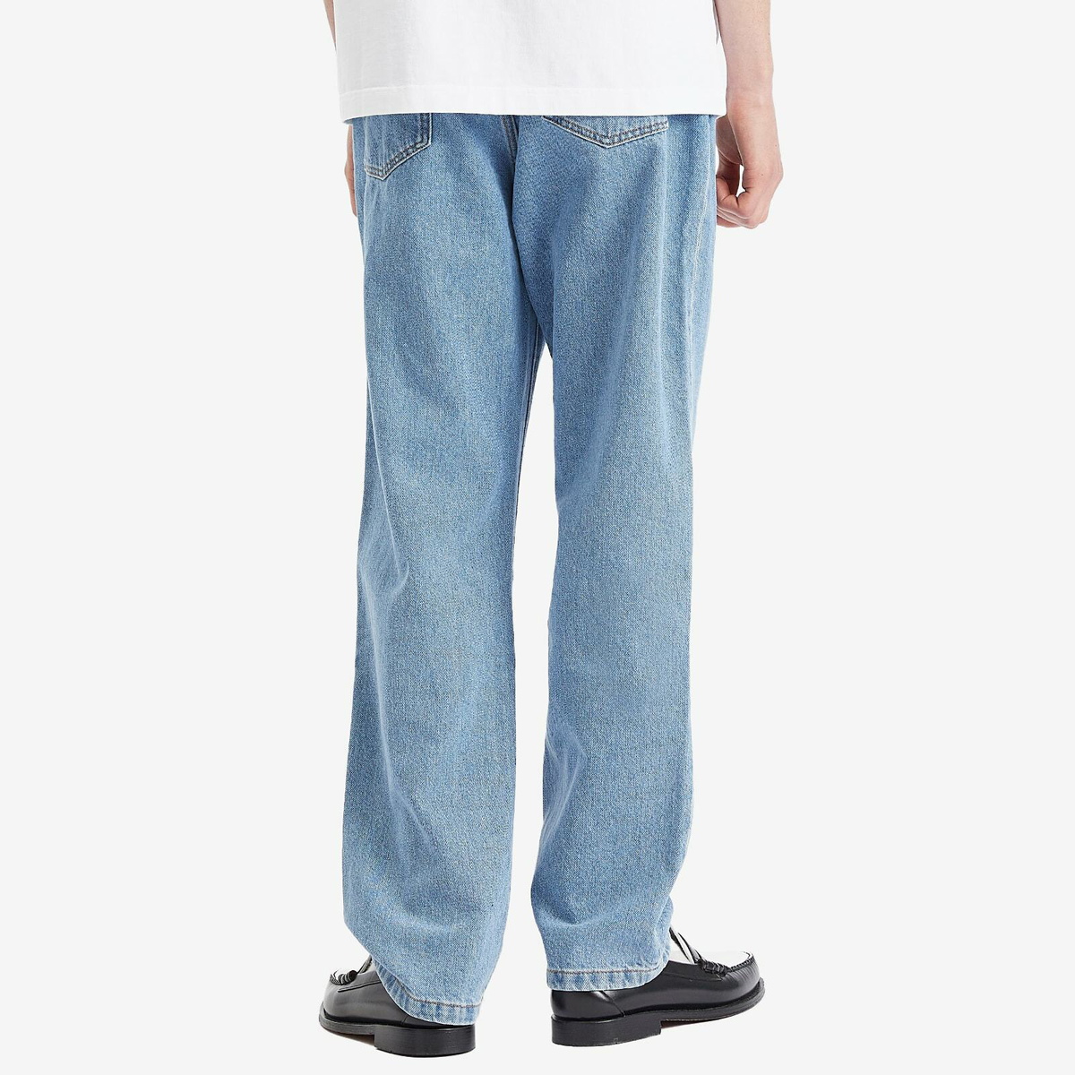 Róhe Men's Straight Leg Jeans in Denim Blue