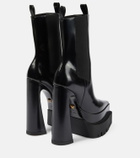 Versace - Aevitas Pointy leather platform ankle boots