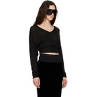 Rick Owens Black Tower V Cropped Sweater