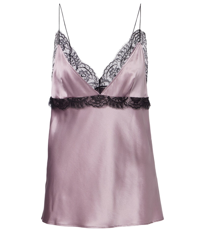 Photo: Nina Ricci Lace-trimmed silk-blend satin camisole