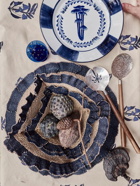 JOHANNA ORTIZ - Set Of 4 Embroidered Cloth Bread Baskets