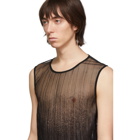 Palomo Spain Black Transparent Tank Top