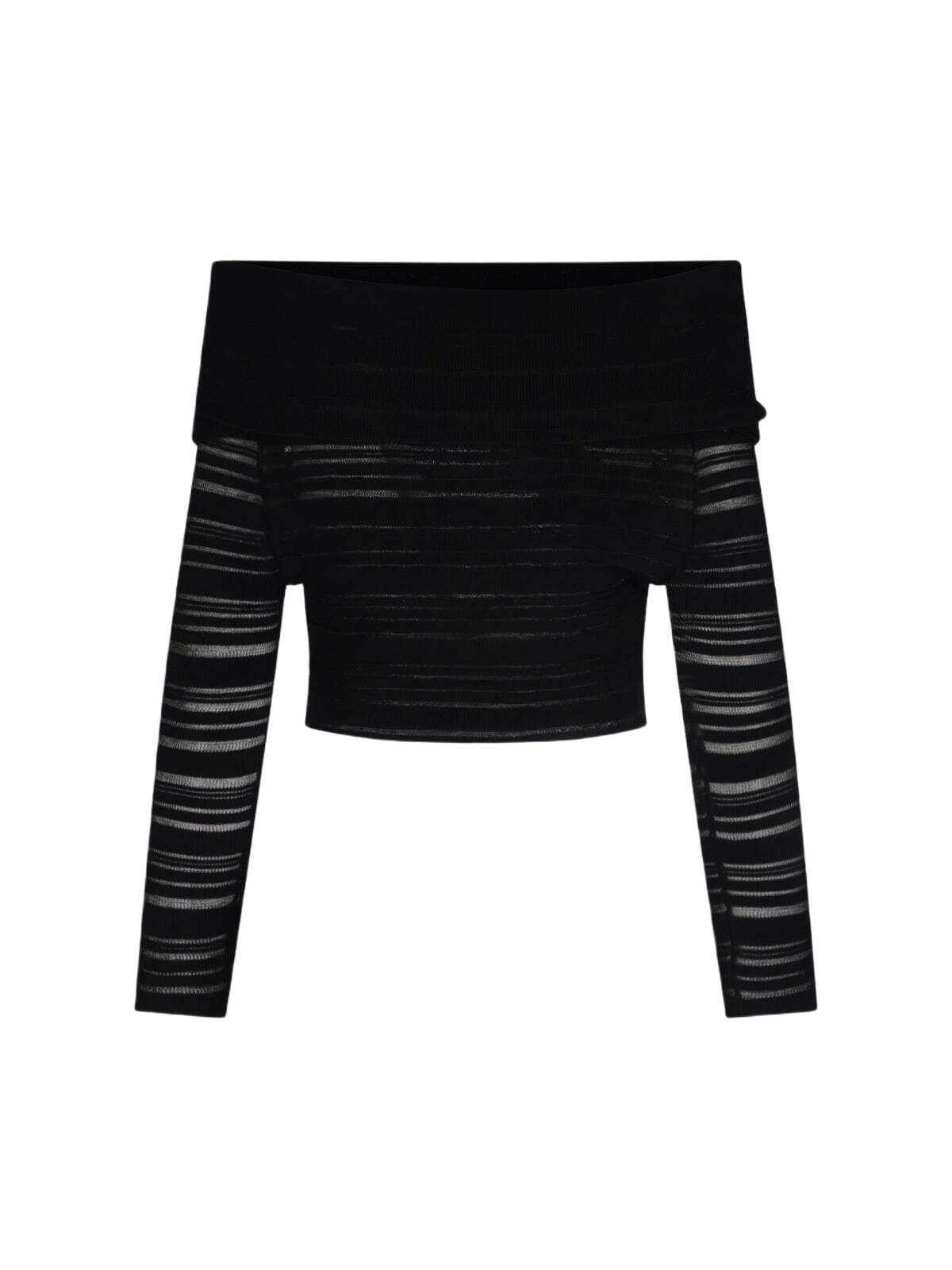 ANDREĀDAMO Striped Crop Top