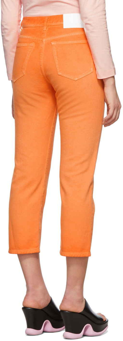 MSGM Orange Faded Jeans