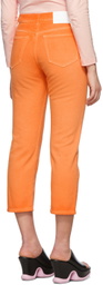 MSGM Orange Faded Jeans