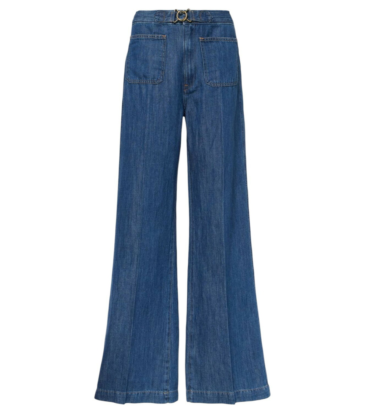 Ralph Lauren denim flare pants 00s’ 9 Polo Ralph Lauren Wide-Leg Flare Denim Jeans | Neiman Marcus