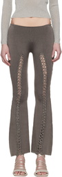 Isa Boulder Gray Suture Front Lounge Pants