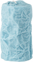 Saunders Blue Crinkle Candle