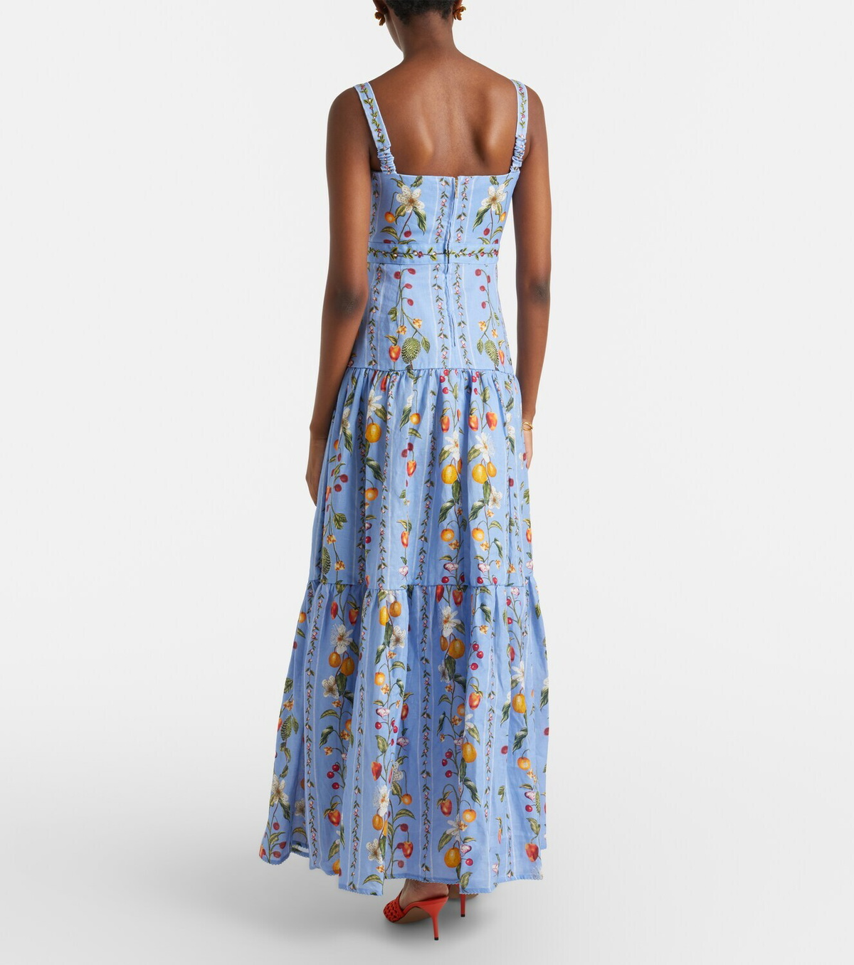 Agua by Agua Bendita Lima printed linen maxi dress