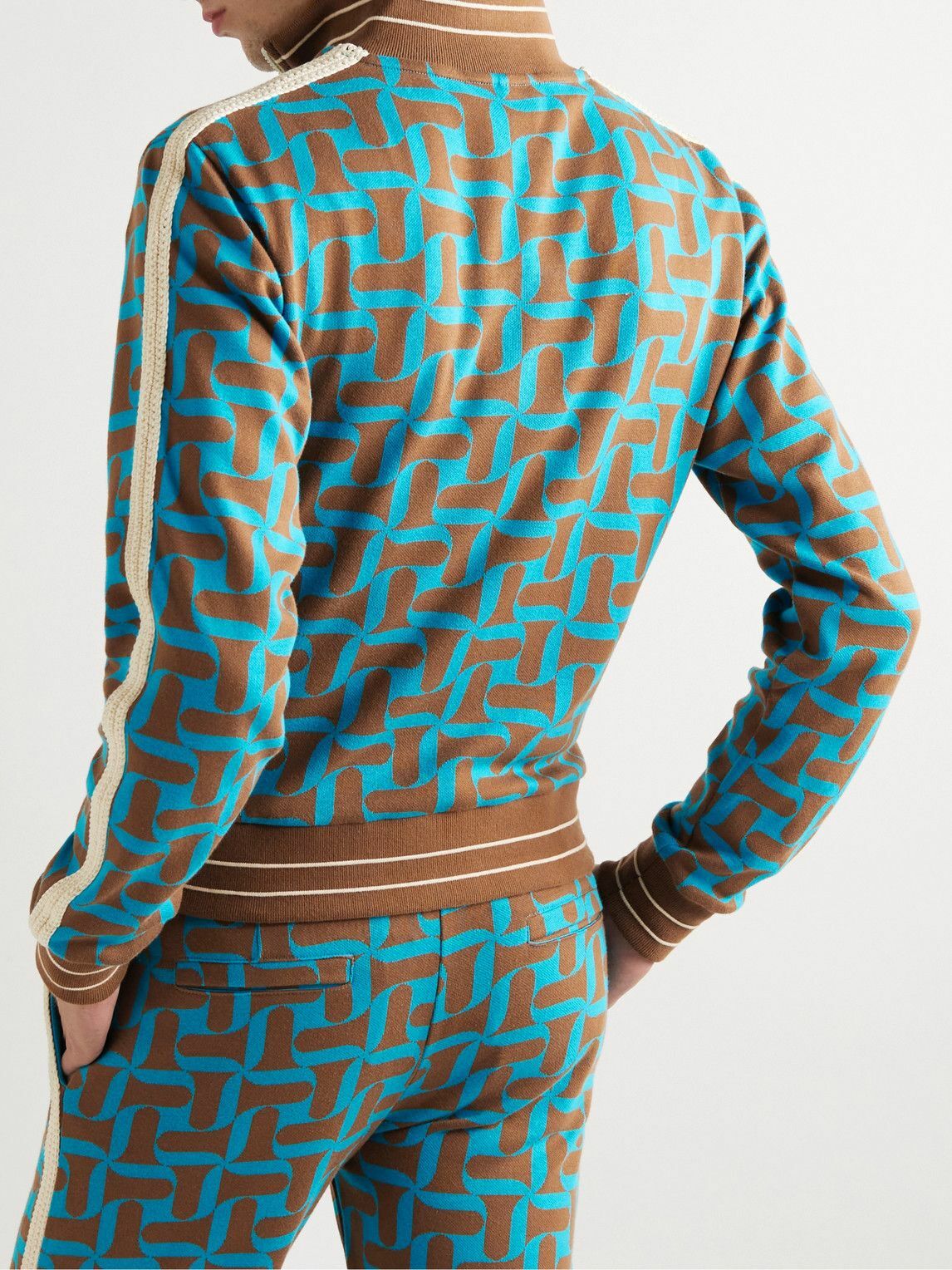Wales Bonner - Symphony Jacquard-Knit Organic Cotton Track Jacket