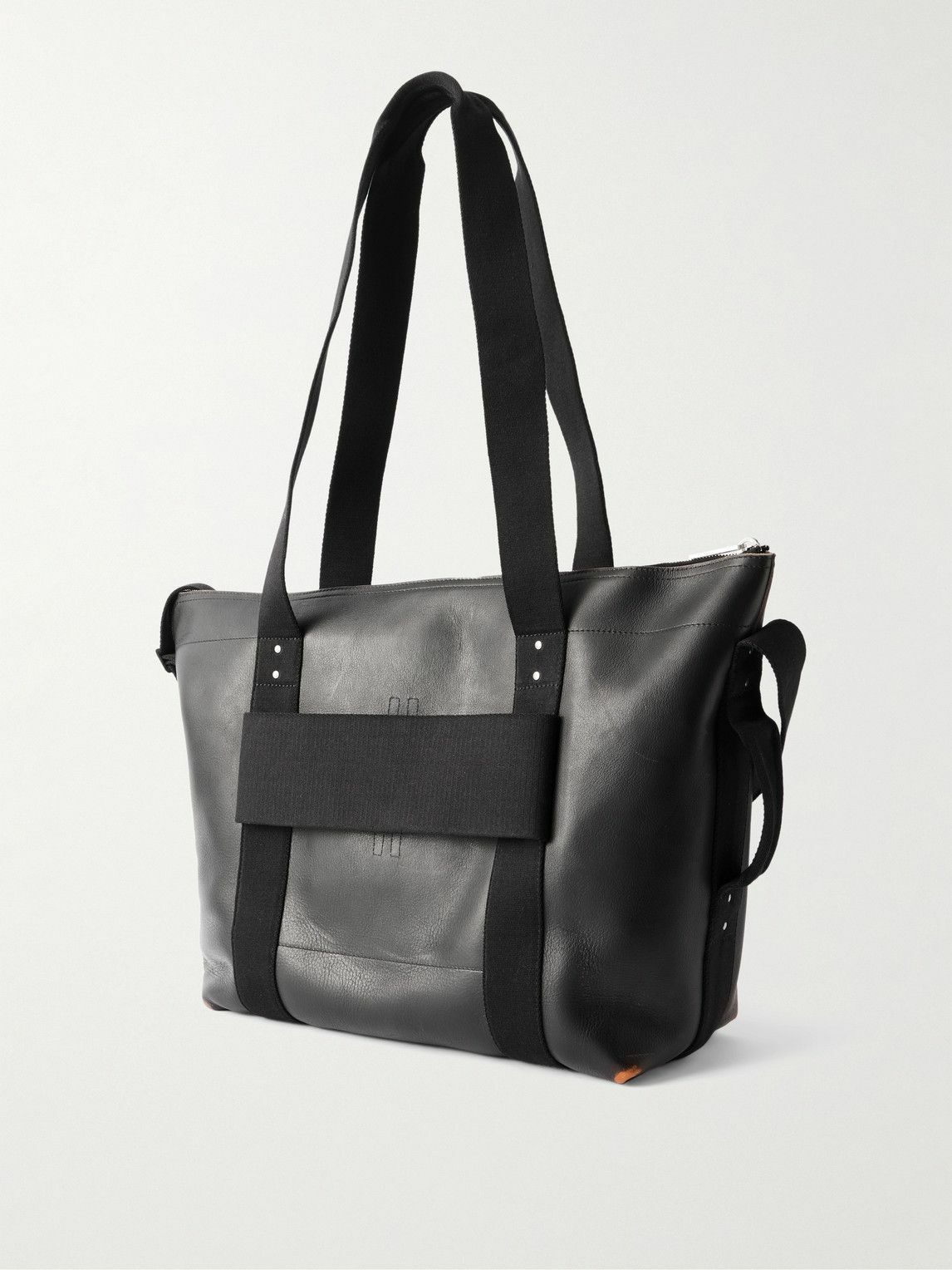 Rick Owens - Webbing-Trimmed Burnished-Leather Weekend Bag