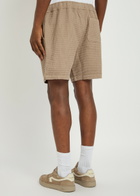 Paige Chalmers Waffle Cotton Shorts Light Brown