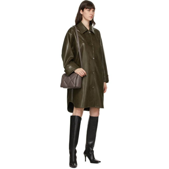 Stand Studio Green Faux-Leather Kali Coat Stand Studio