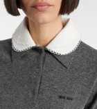 Miu Miu Logo cashmere polo shirt