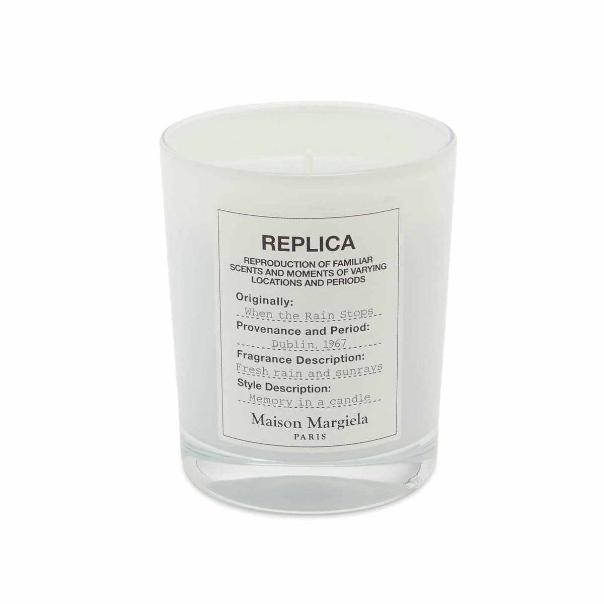 Maison Margiela Fragrance When The Rain Stops Candle 