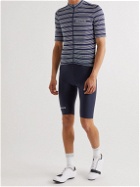 Café du Cycliste - Francine Striped Mesh-Panelled Cycling Jersey - Blue