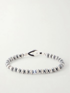 Mikia - Circle5 Sterling Silver Multi-Stone Beaded Bracelet - Silver