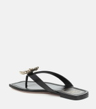 Roger Vivier Embellished leather thong sandals