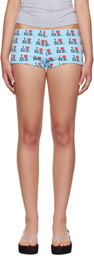 Ashley Williams Blue 'I Heart Me' Serena Shorts