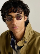 Jacques Marie Mage - Varda Oval-Frame Gold-Tone and Acetate Sunglasses