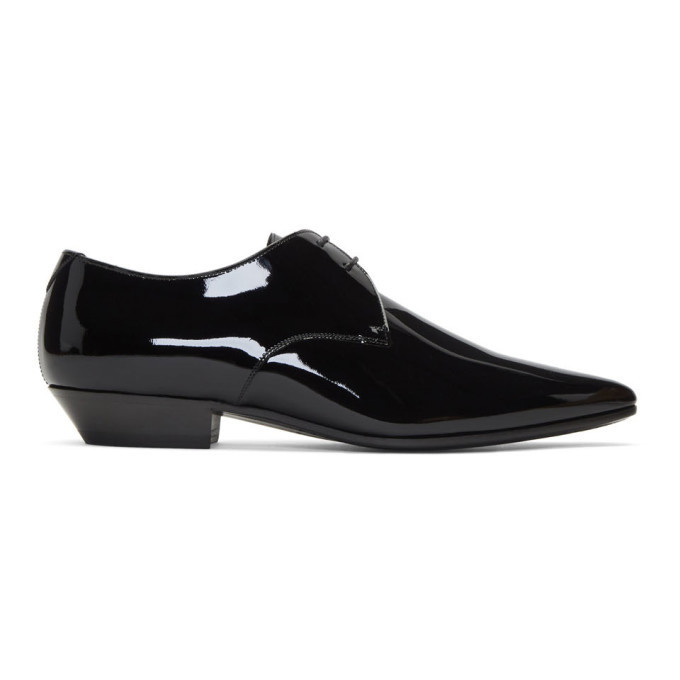 Photo: Saint Laurent Black Patent Jonas Derbys